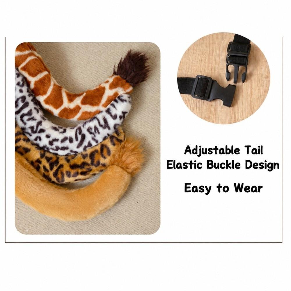 Fluffy Simulated Tiger Tail Faux Tiger Paw Hand Warmers Cosplay Costume Accessories
