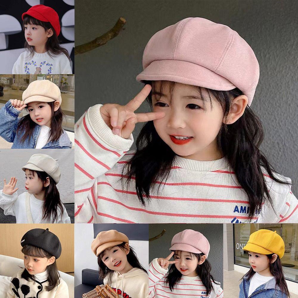 Woolen Kids Berets Warm Painter Hat Autumn Winter Baby Beret Hat  Boys Girls