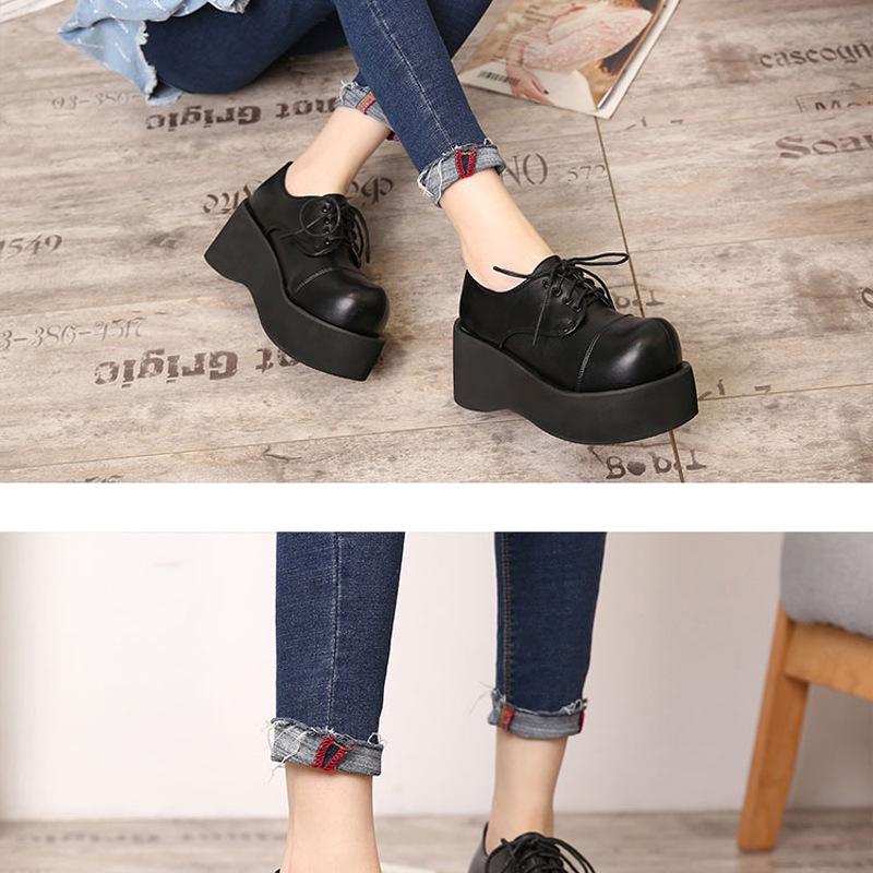 EMONIA женские туфли на платформе в европейском и американском стиле панк - Harajuku Loli Retro JK Style
