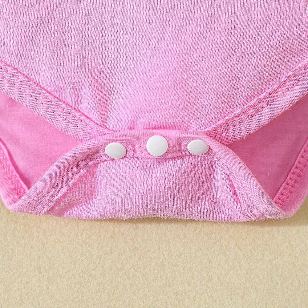 1-18 месяцев Девочка комбинезон с короткими рукавами и монограммой с бантом напечатанные брюки и повязка на голову розовый костюм