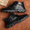 Мужские кожаные ботильоны большого размера 38-48, повседневная кожаная обувь ручной работы с высоким берцем