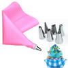 8 Pcc/Set Silicone Kitchen Accessories Icing Piping Cream Pastry Bag + 6 Stainless Steel Nozzle Set