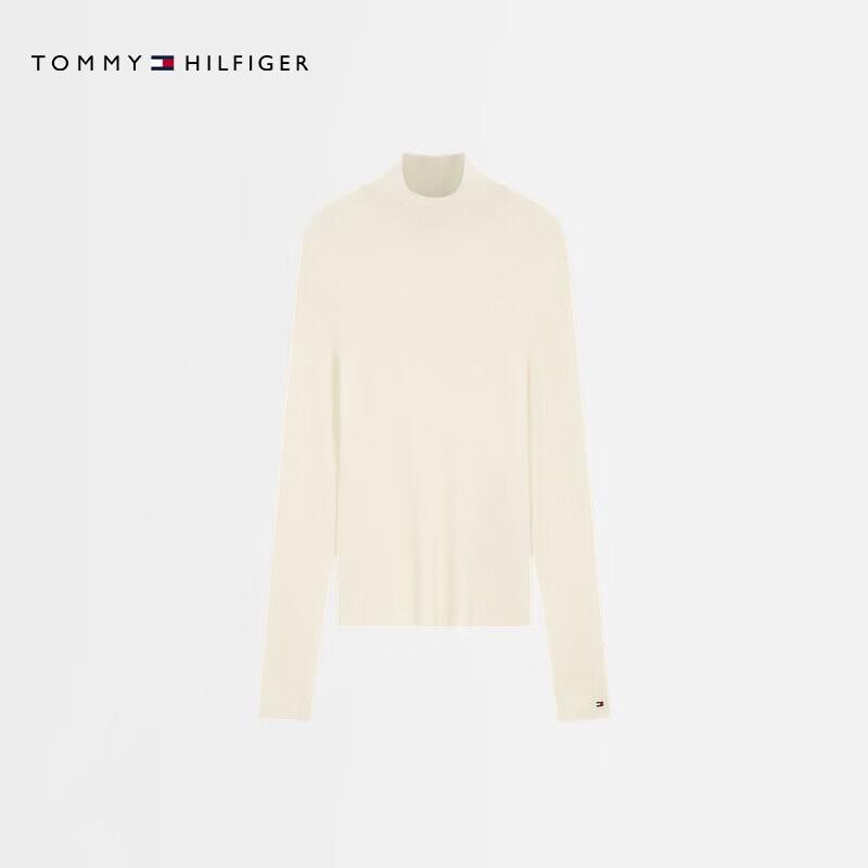 Tommy Hilfiger Женский вязаный свитер из мериносовой шерсти с полувысоким воротником