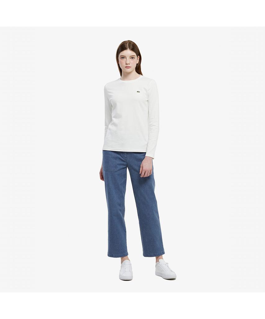 LACOSTE Женские Прямые Джинсовые Укороченные Брюки Hf571E-55N 36L