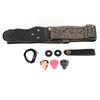 Electric Guitar Strap Adjustable Nylon Embroidered Shoulder Strap with Non Slip BuckleGreen Brown