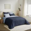 Complete Pack 6 Pieces Navy/Sky Blue Reversible Duvet Cover for Bed 140 X 190 Cm