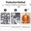 Halloween pumpkin autumn scenery pearl painting art kit handmade diy home decorations