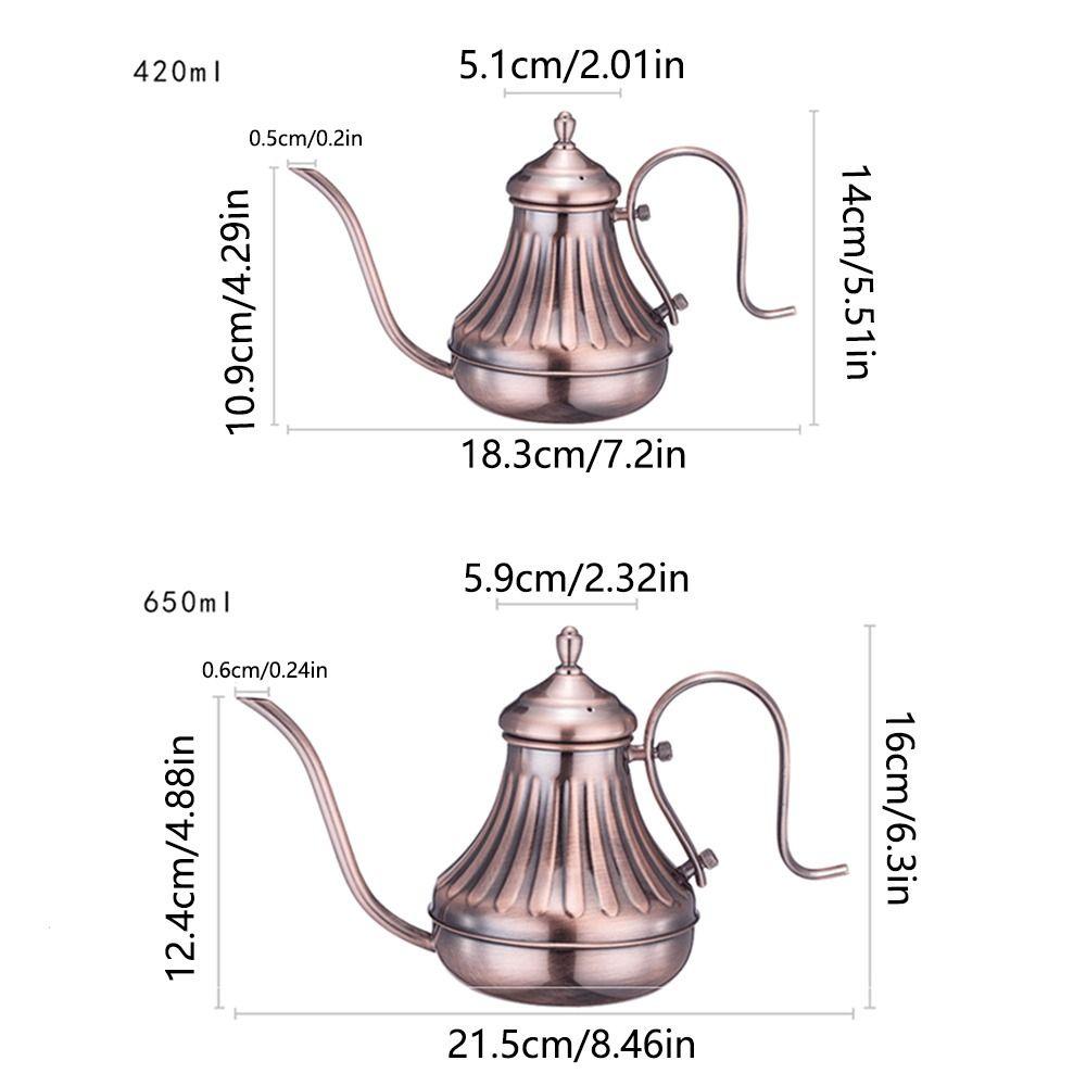 Elegant Coffee Pot Stainless Steel Drip Kettle Vintage Gooseneck Tea Kettle  Kitchen
