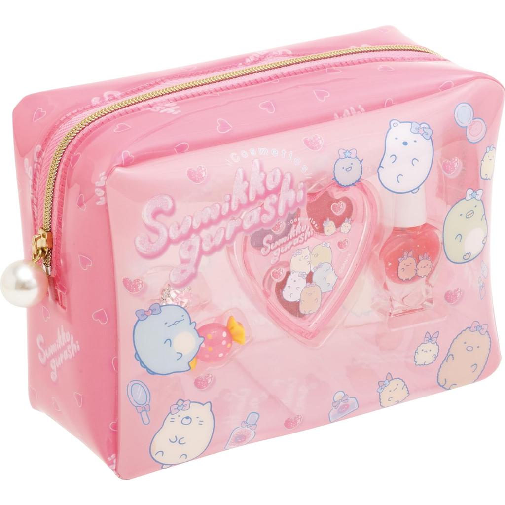 San-X Sumikko Gurashi Sumikko Cosmetic Pouch, Pink, FE41301, H120 X W160 X D60mm