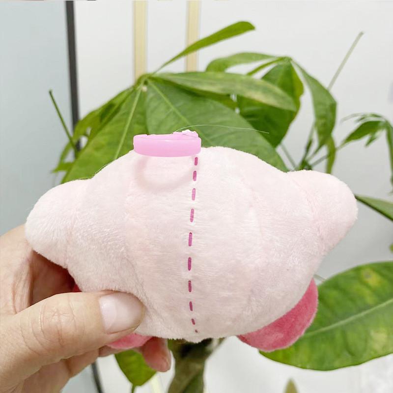 Pink Sweet Kirby Plush Doll Keychain Soft Cuddly Toy For Fashionable Charm Bag