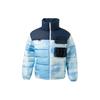 Li Ning CF Su Wu Xing Series Three-Dimensional Pocket Splicing Stand Collar Down Jacket Unisex Outerwear Blue AYMR499-2