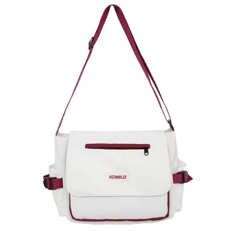 Новая наплечная сумка в стиле рабочего ветра, сумка-мессенджер для пары, большая вместимость, нейлоновая ткань, сумка через плечо, студенческий рюкзак