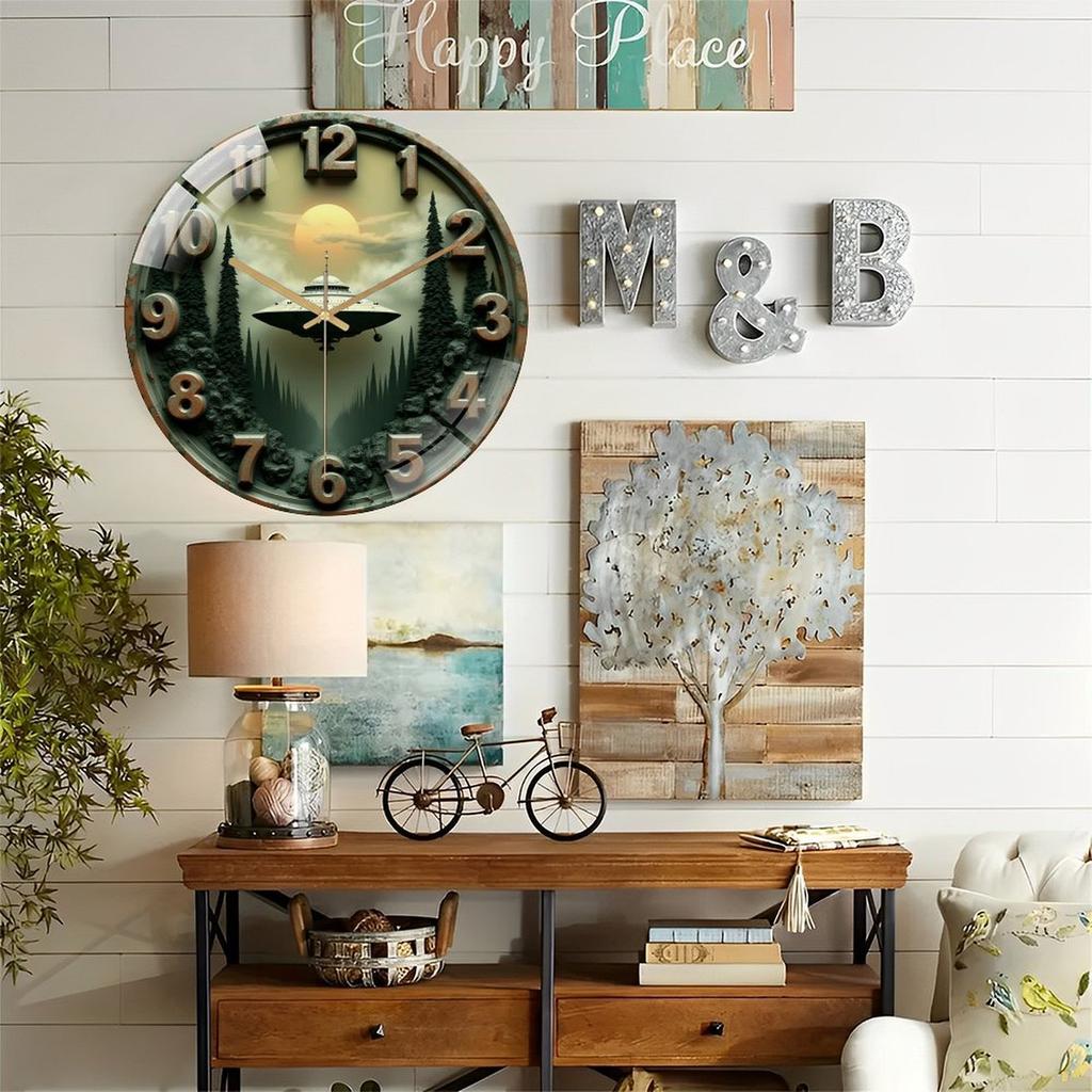 30cm Round Glass Wall Clock A Smart and Profitable Addition to Your Inventory