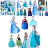 Girls Kids Elsa Fancy Dress Costume Princess Anna Party Dresses Cosplay Outfits
