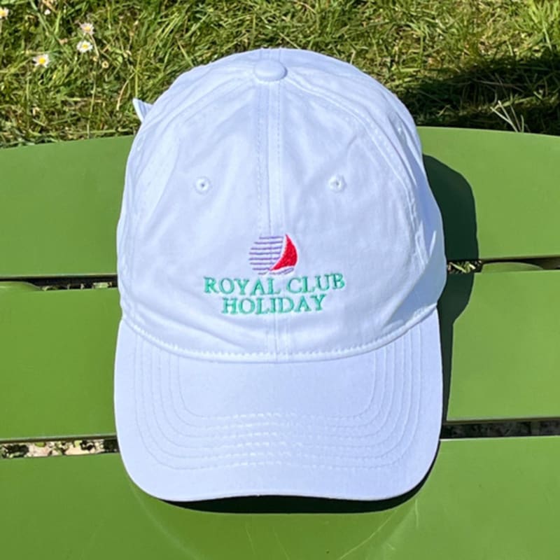 ROYAL CLUB HOLIDAY Кепка-бейсболка Классическая Хлопковая Белая