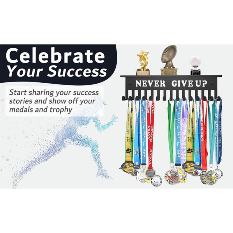 Medal Shelf Medal Wall Mount Holder Medal Hanger Medal Display Stand Alloy Material Suitable for Displaying Awards