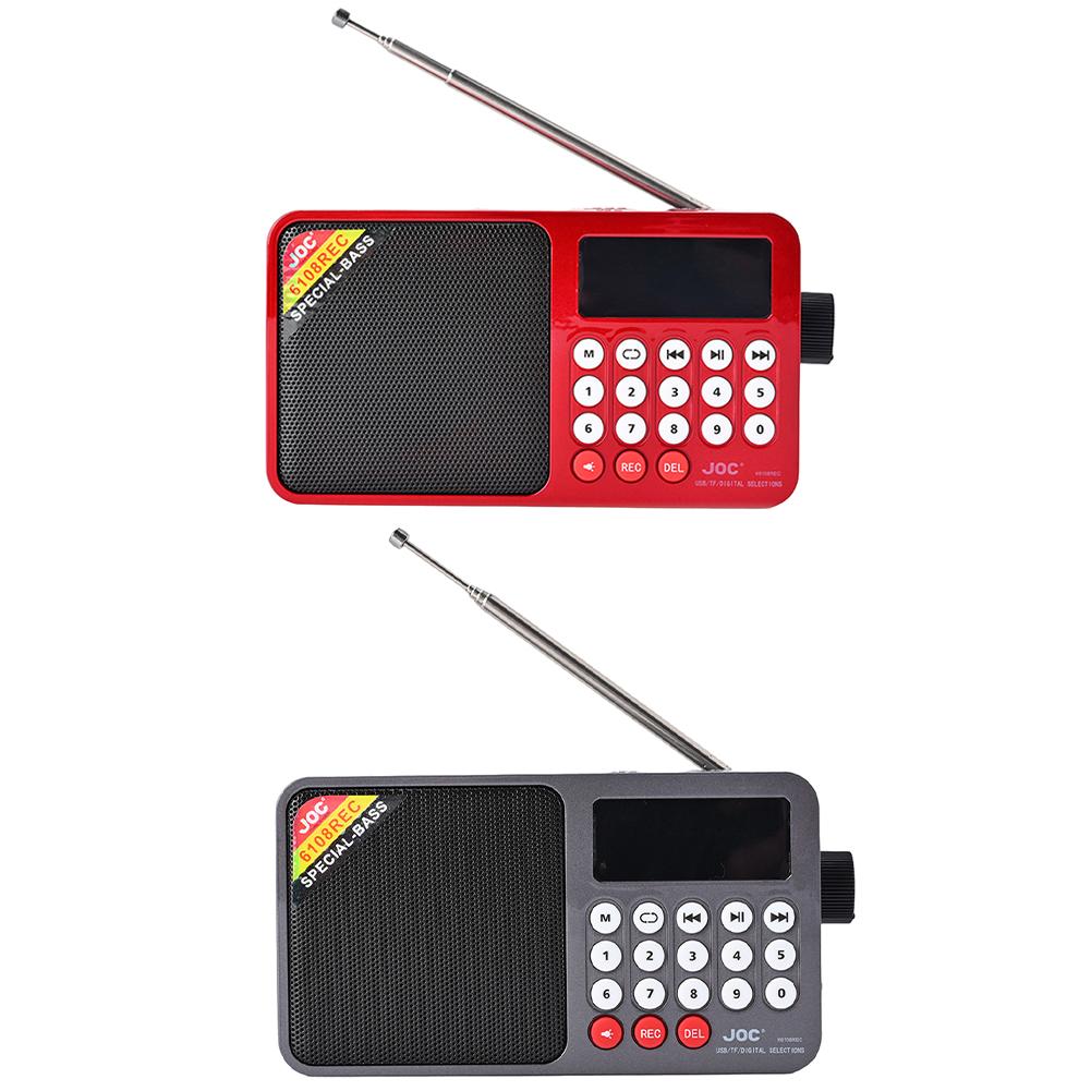 Портативное радио Медиаколонка Поддержка TF-карты USB-накопителя MP3-плеер с LED-экраном для дома и улицы