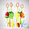 Baby Hanging Rattle Toys, 4 Pack Car Seat Stroller Toys Soft Squeaky Toys for Baby Newborn Infant Car Bed Crib Travel Activity