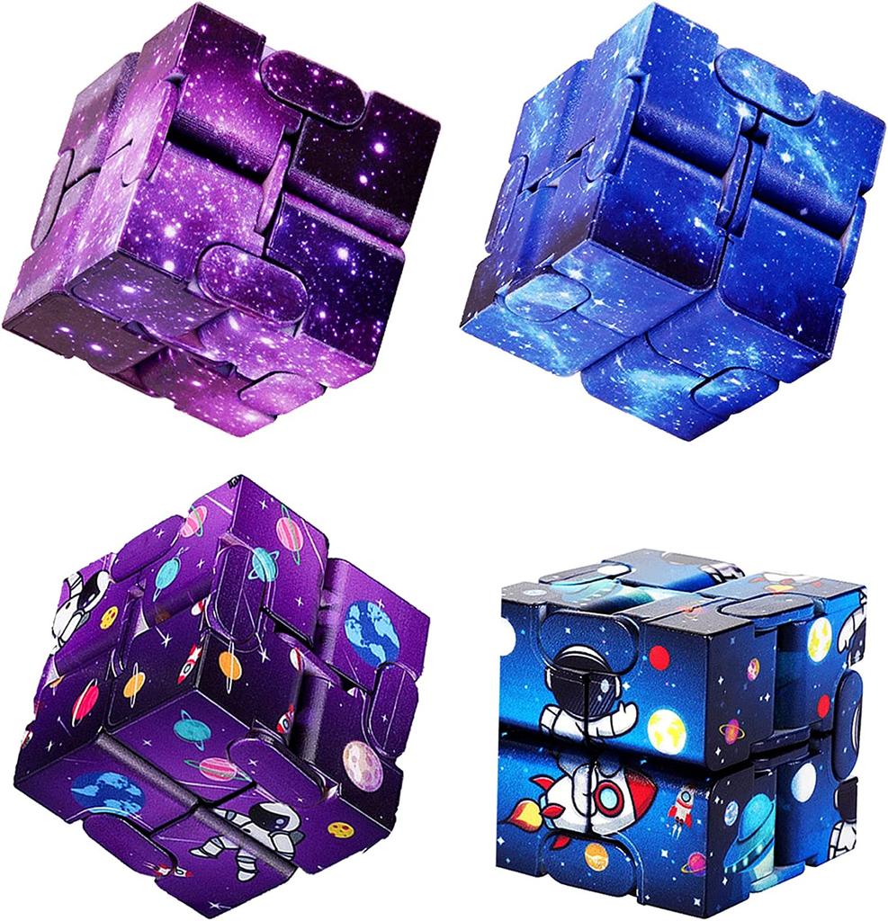 Infinite Flip Magic Cube Starry Sky Puzzle Toy Four Corner Maze Toy for Children and Adults, Stress Relieving and Relaxing