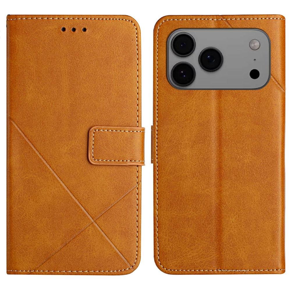 Чехол-кошелек со шнурком для iPhone 17 Pro Max, кожаный чехол для телефона с узором в виде линий