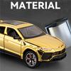 1/24 Lamborghini URUS внедорожник сплав гальваническое покрытие модель спортивного автомобиля литой металл гоночные автомобили модель автомобиля симуляция звук свет детская игрушка подарок