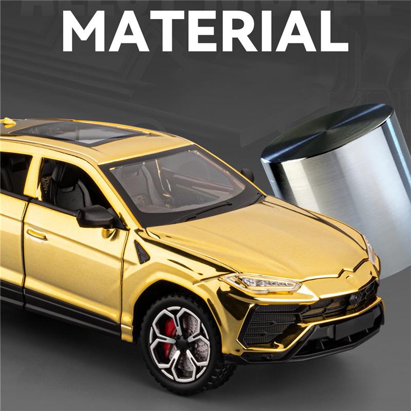1/24 Lamborghini URUS внедорожник сплав гальваническое покрытие модель спортивного автомобиля литой металл гоночные автомобили модель автомобиля симуляция звук свет детская игрушка подарок