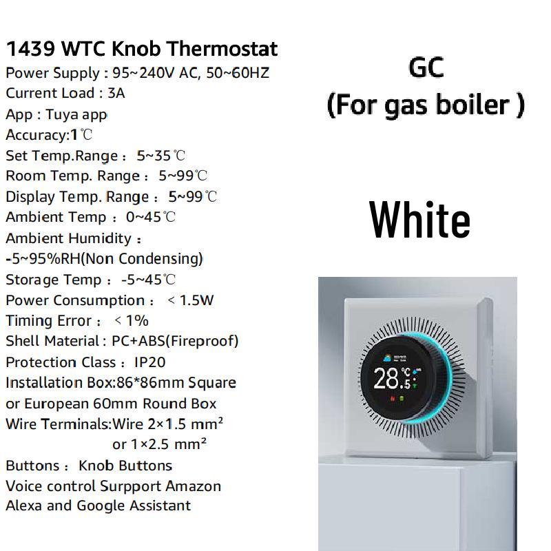 Graffiti Smart Voice-Controlled Temperature Controller with Two-Way Rotation and 1.3-inch Screen