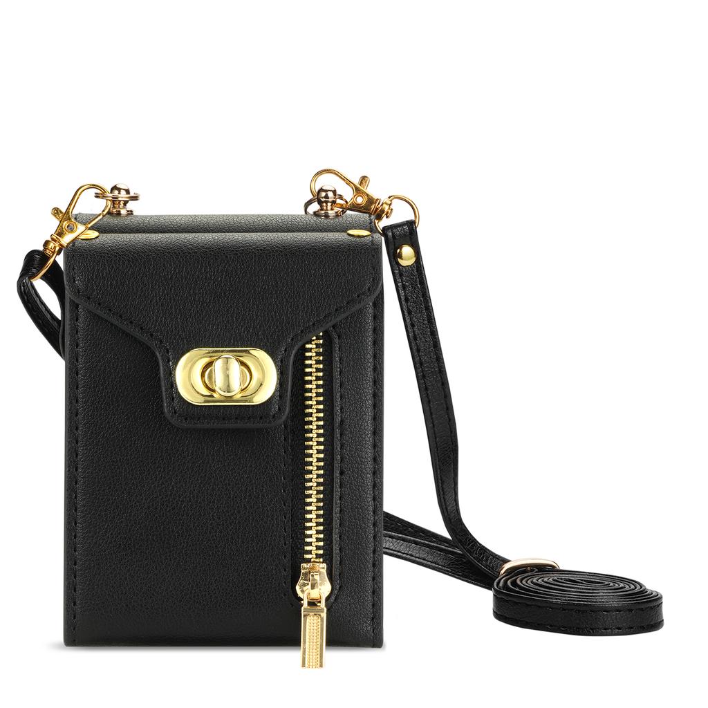 Длинный кожаный чехол на молнии через плечо для Samsung Galaxy Z Flip 5 4 3 5G Flip4 Flip5 с несколькими кошельками и картами Solt Cover