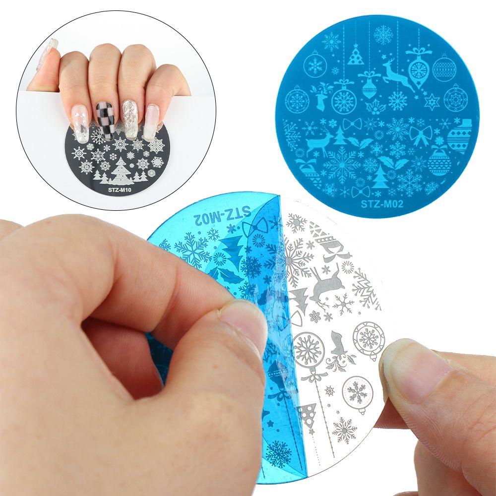 Manicure Santa Claus Christmas Nail Stamping Plates Nail Stamp Polish Templates Stencils Molds