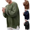 Autumn And Winter European And American Men'S Clothing Solid Color Top Pullover Men'S Knitted Sweater Crew Neck Sweater Men'S