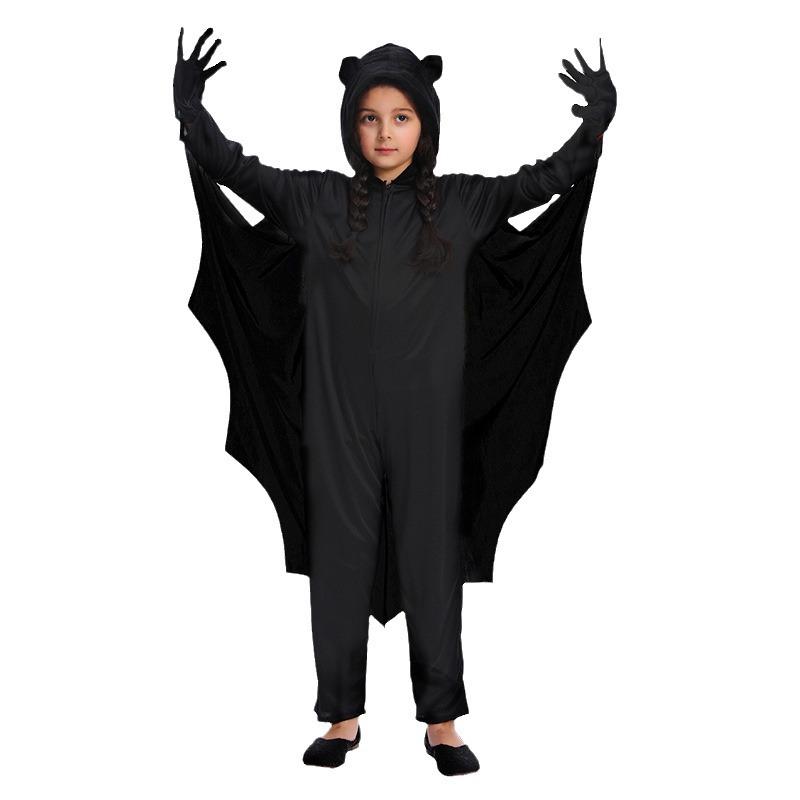 Halloween children's black bat onesie stage costume, Halloween ghost party costume