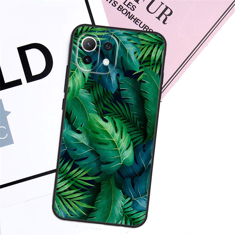 Чехол с тропическим узором листьев для Xiaomi 17 Pro Max 14 15 Ultra 13T 15T 14T Pro POCO X7 Pro X5 X6 F5 F6 F7 F8