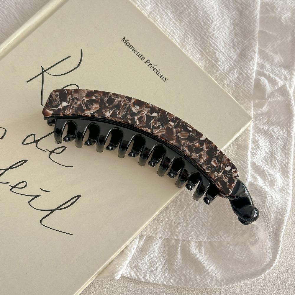 Geometric Acetate Banana Clip Acetic Acid Vertical Clip Leopard Print Hair Clip Female