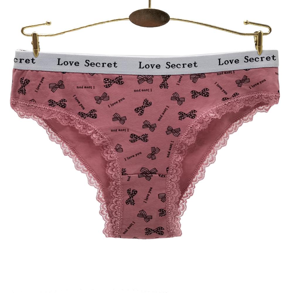 Underwear Women Cotton Low Rise Print Soft Briefs Ladies Panties Knickers Girls Lingerie Lot 6 PCS