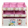 Lovely Pink Cartoon Children Kids Storage Box Wooden Toy Storage Shelf
