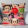 Мультяшная наволочка с обезьянкой P-Paul Frank, квадратная подушка, для спальни, дивана, для отдыха, удобная подушка, для автомобиля, гостиной, домашнее украшение 40X40