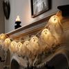 Spooky Ghost Light Decorations Halloween Ghost String Lights Handmade Led Ghost String Lights Garland for Halloween Party