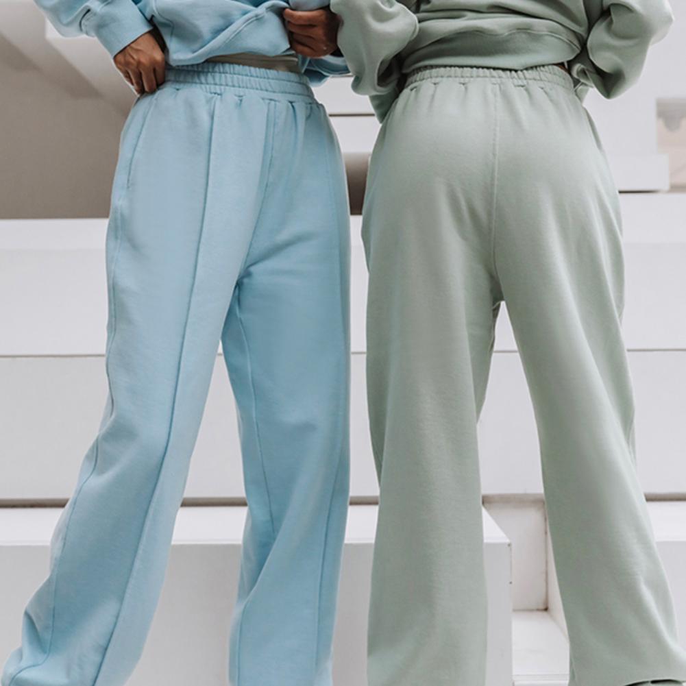 Женская однотонная блузка с длинным рукавом и круглым вырезом, топ, штаны на шнурке, спортивный костюм, спортивные рубашки, весенне-осенний комплект, спортивный костюм для женщин