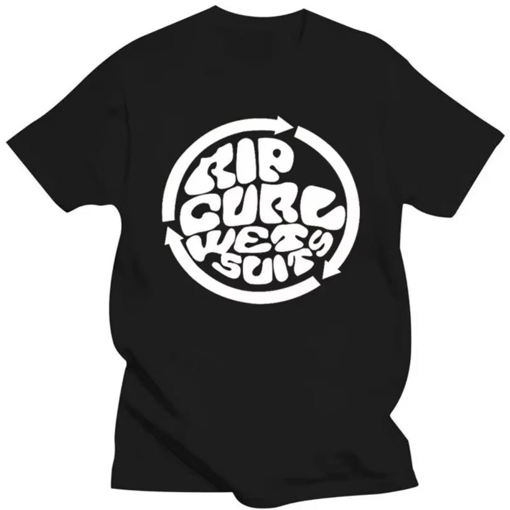 Летние мужские футболки с принтом Rip Curl, модные хлопковые футболки с коротким рукавом, винтажные, высокого качества, мужские футболки оверсайз с круглым вырезом, верхняя одежда