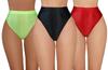 Maeau Sexy Size 2XL Women's T-Back Underwear, Seamless, Shiny, Panties, Non-Constricting, Comfortable, Breathable, High-Waisted, #3-Pack, D,