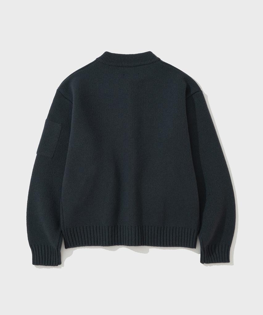 Shirter Chunky Yarn Heavy Cardigan (Steel Navy)
