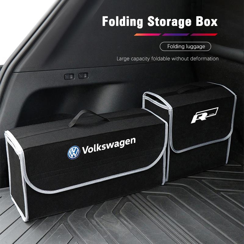 Car Boot Storage Box Tool Organizer Collect Case For Volkswagen VW polo Golf T5 Caddy T4 Touran Golf GTI Passat Scirocco Tiguan zw9