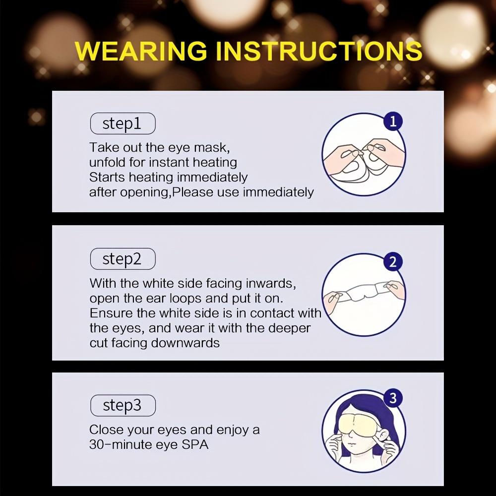 30 шт. Лютеиновая паровая маска для глаз, горячая компрессионная повязка для глаз, самонагревающаяся маска для сна, предметы первой необходимости в путешествии, одноразовая маска для глаз