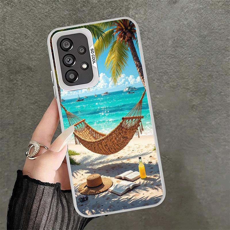Летний пляж Море Пальма Отпуск Ударопрочный чехол для телефона для Samsung A17 A16 A15 A14 A37 A57 A36 A56 A26 A35 A55 A25 A34 A54 A2