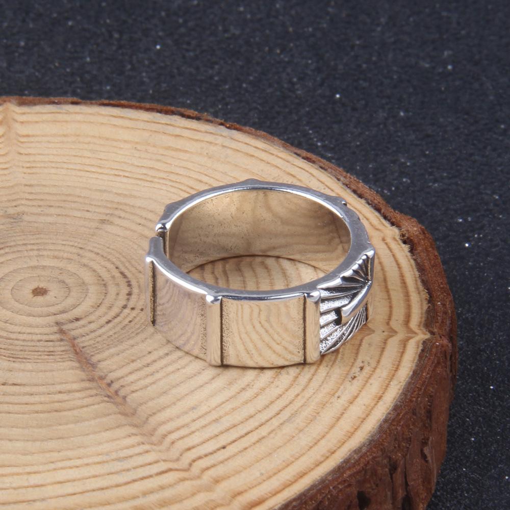 Посеребренное Винтажное Кольцо Викинга из Нержавеющей Стали Мужское Персонализированное Модное Крутое Регулируемое Кольцо Модная Бижутерия