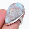 Natural Larimar Gemstone Handmade 925 Sterling Silver Jewelry Ring Size 7 L2w81