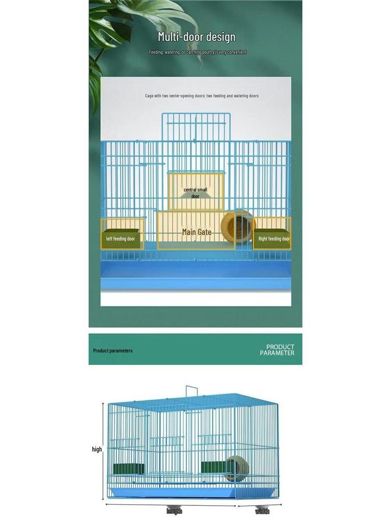 Рутин Зашифрованная Большая Клетка для Птицы: Идеально для цыплят, утят, перепелов, каролинок