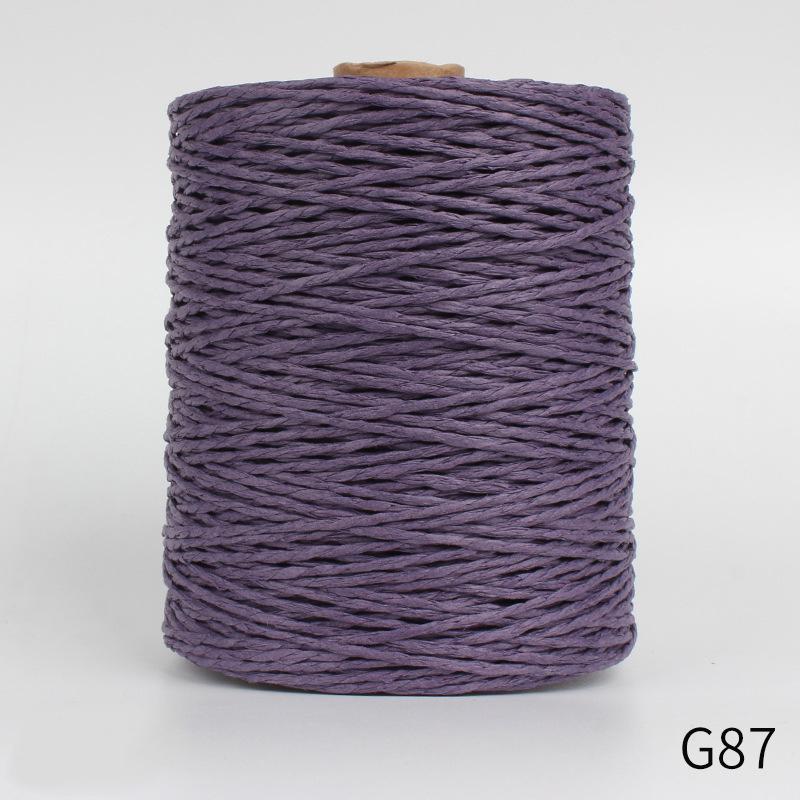 280M/Roll Cushion Baskets Knitting Material Hat HandBag Colorful Threads For Summer Hand Knit Crochet Natural Raffia Straw Yarn