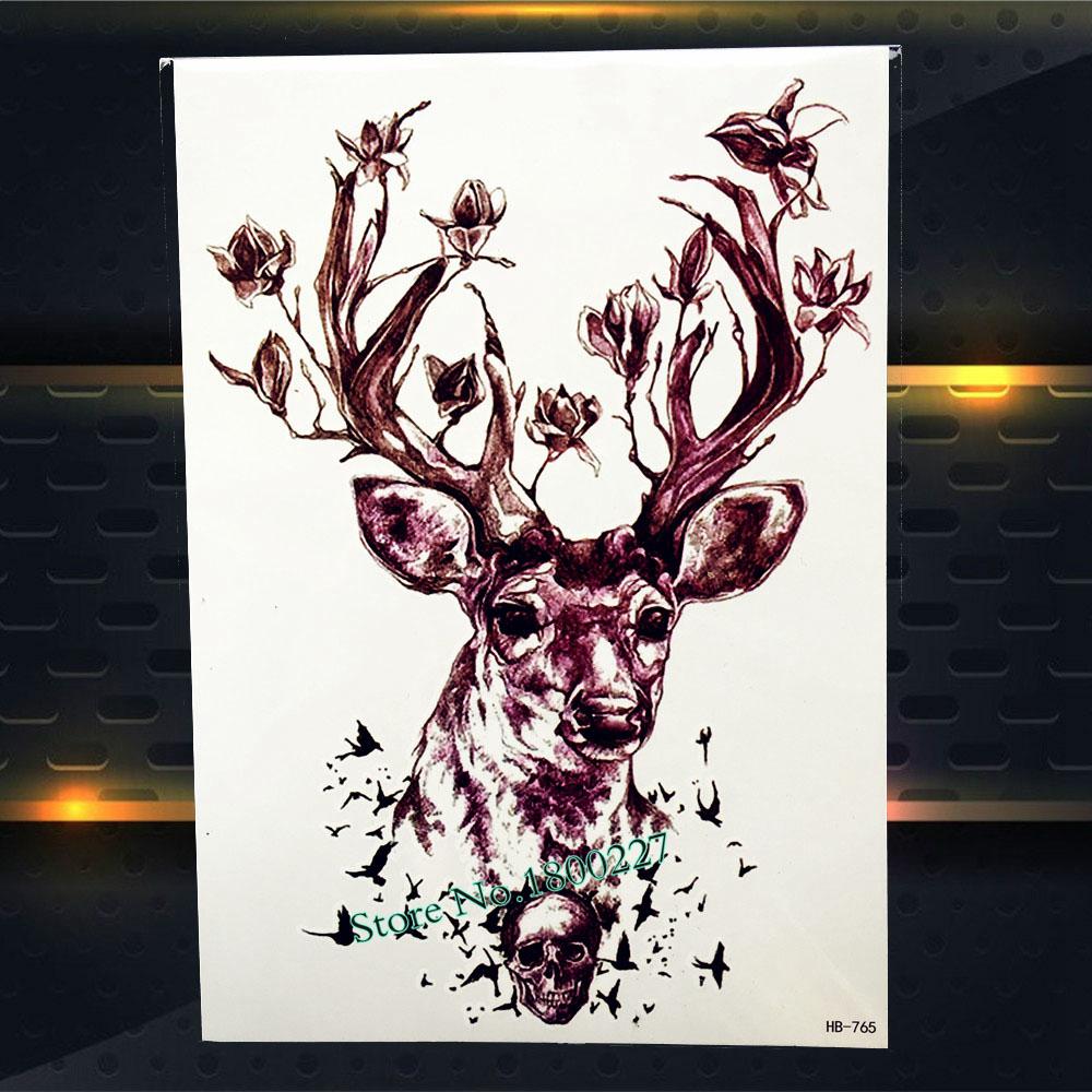 1PC Black Dragon Jurassic Dinosaur Temporary Tattoo Stickers Body Art ARm Waterproof