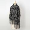 New Leopard Print Winter Scarf for Women Classic Thickened Imitation Cashmere Print Fringe Shawl Stylish Versatile Warm Blanket